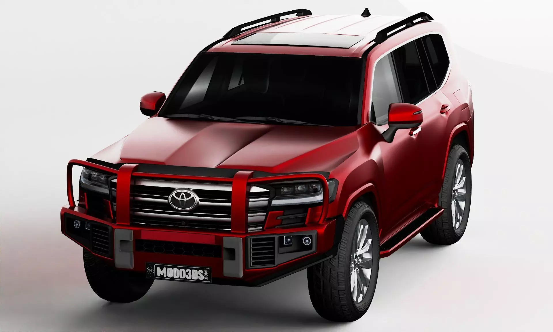 Toyota Land Cruiser With Bullbar 2022 3D model_15