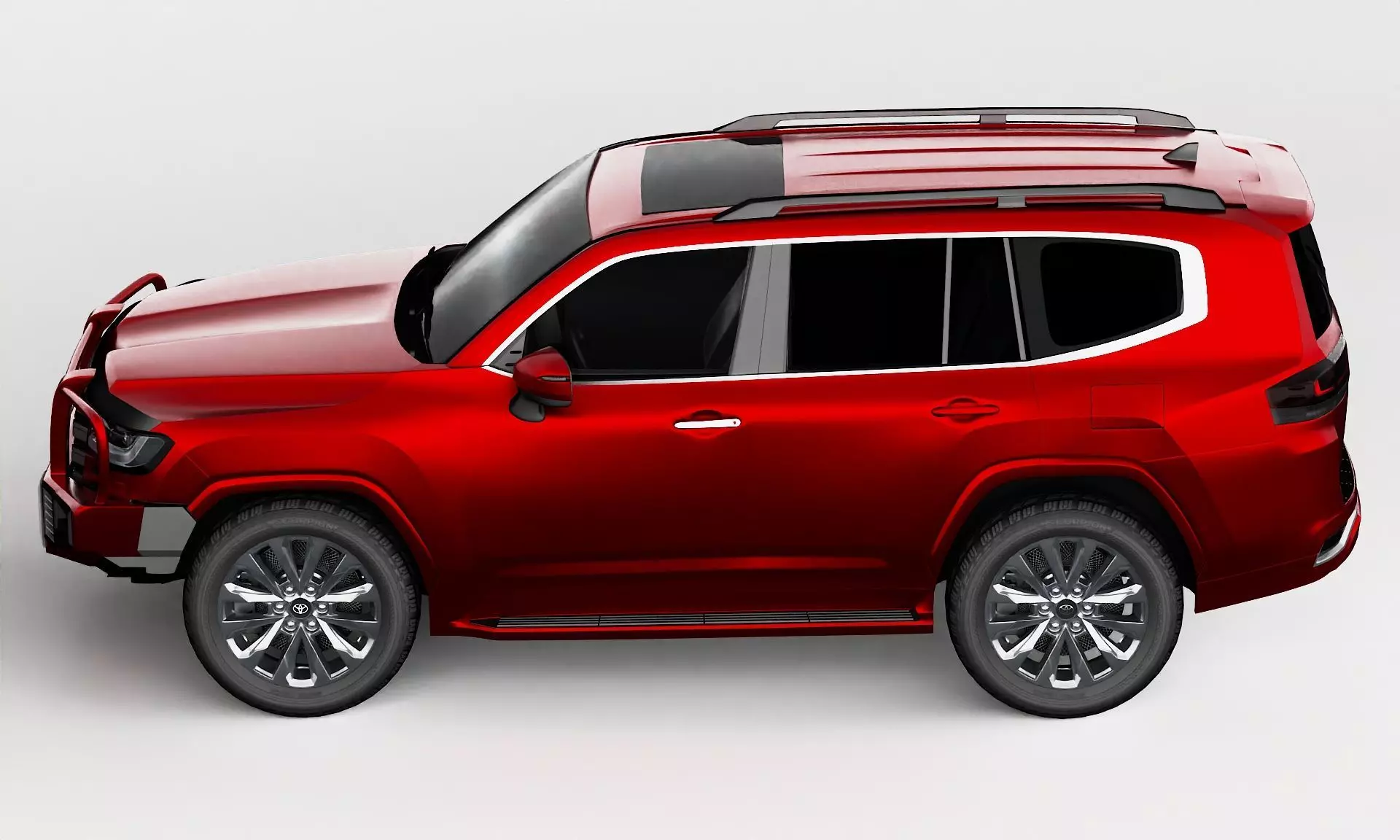 Toyota Land Cruiser With Bullbar 2022 3D model_11