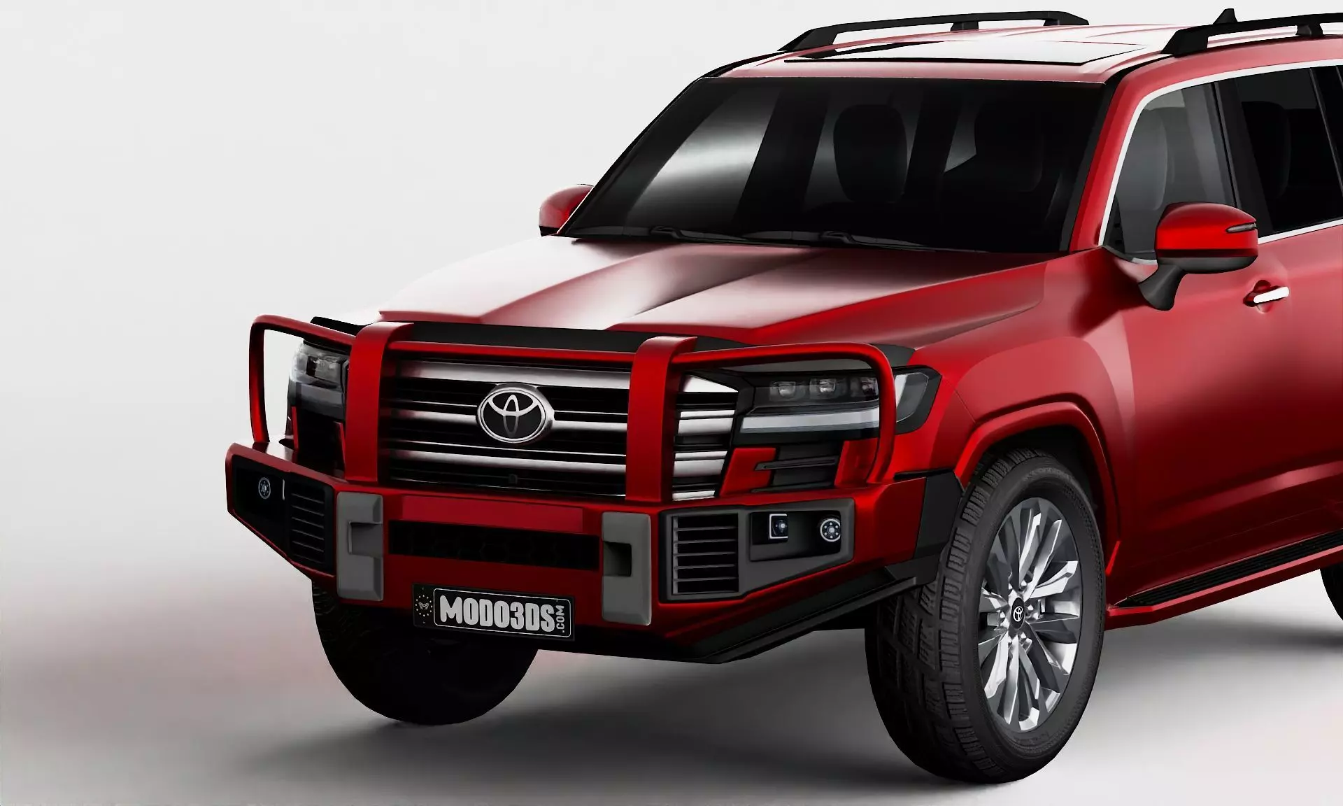 Toyota Land Cruiser With Bullbar 2022 3D model_6