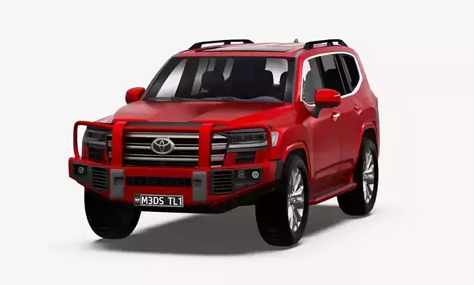 Toyota Land Cruiser With Bullbar 2022 3D model