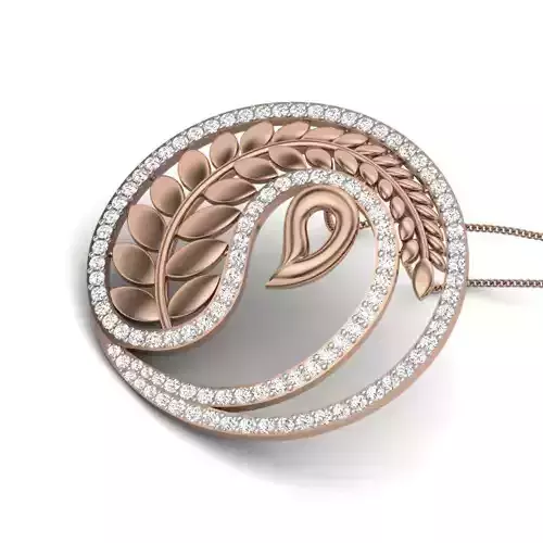 Diamond Peacock Pendant renders 3dm details