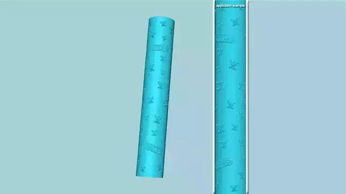 Texture Roll 64 One Piece Negative - Fondant Decoration Maker 3D print model
