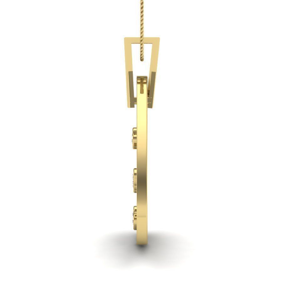 Diamond Triangular Pendant renders 3dm details 3D print model_14
