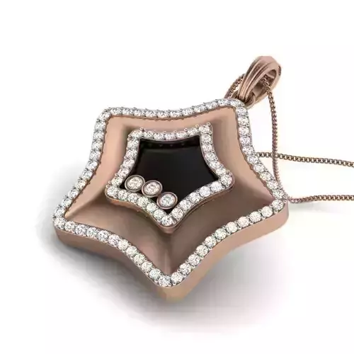 Diamond Star Pendant renders 3dm details