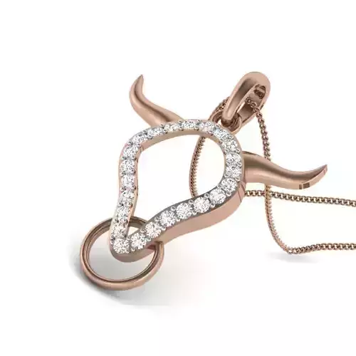 Bull Diamond Pendant renders 3dm details