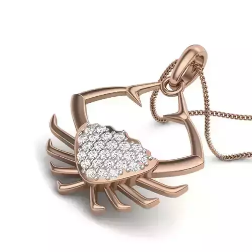 Scorpion Diamond Pendant renders 3dm details