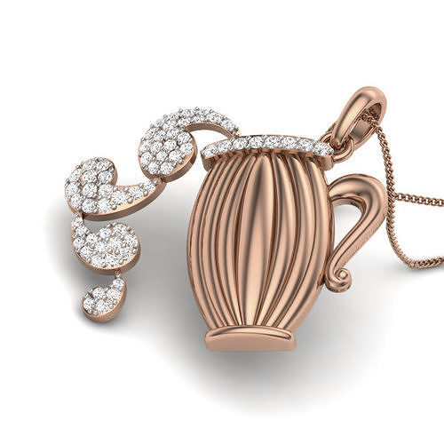Diamond Flower Vase Pendant renders 3dm details 3D print model
