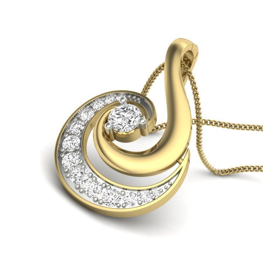 Diamond Pendant renders 3dm details 3D print model_2