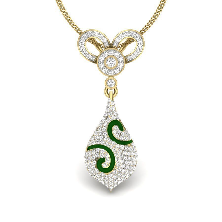 Diamond Pendant renders 3dm details 3D print model_4