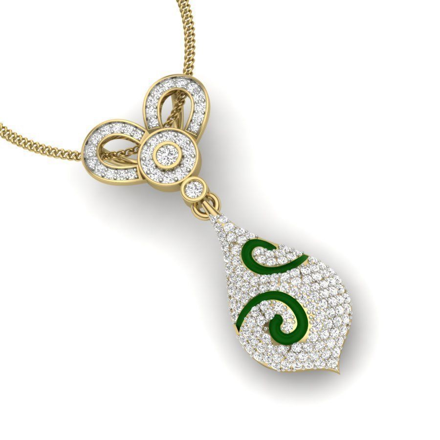 Diamond Pendant renders 3dm details 3D print model_10