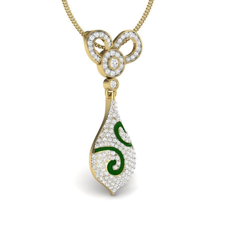 Diamond Pendant renders 3dm details 3D print model_9