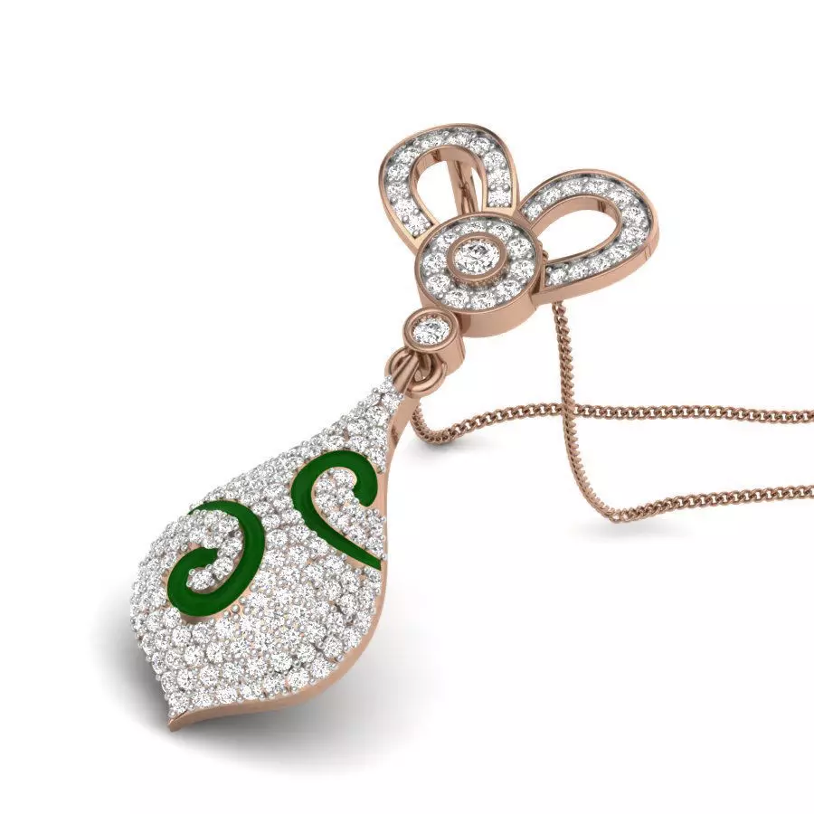 Diamond Pendant renders 3dm details 3D print model_0