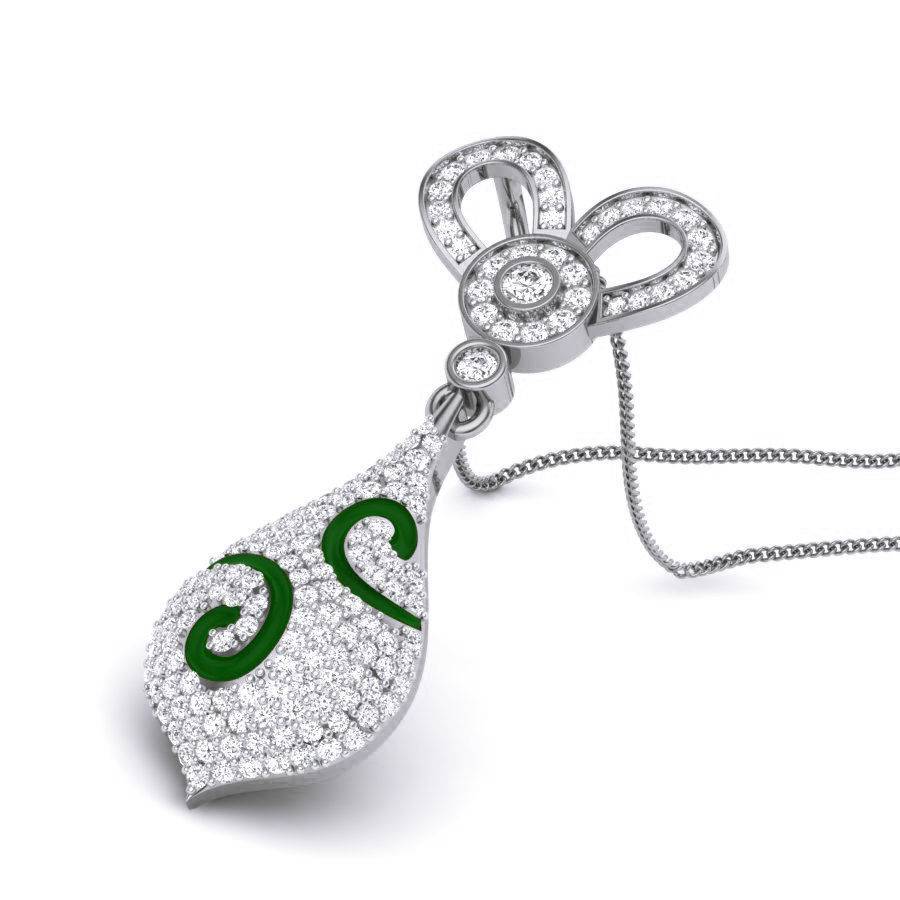 Diamond Pendant renders 3dm details 3D print model_2