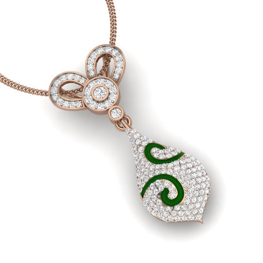 Diamond Pendant renders 3dm details 3D print model_12