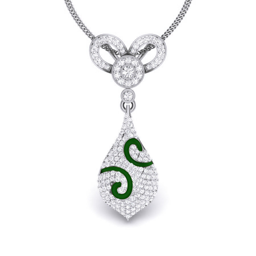 Diamond Pendant renders 3dm details 3D print model_5