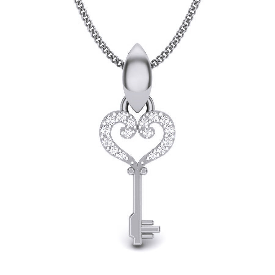 Diamond Key Pendant renders 3dm details 3D print model_15