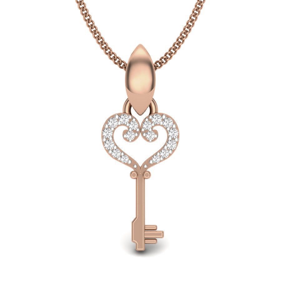 Diamond Key Pendant renders 3dm details 3D print model_14