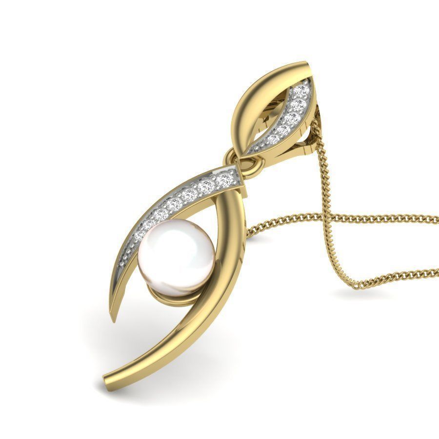 Diamond Pearl Pendant renders 3dm details 3D print model_1