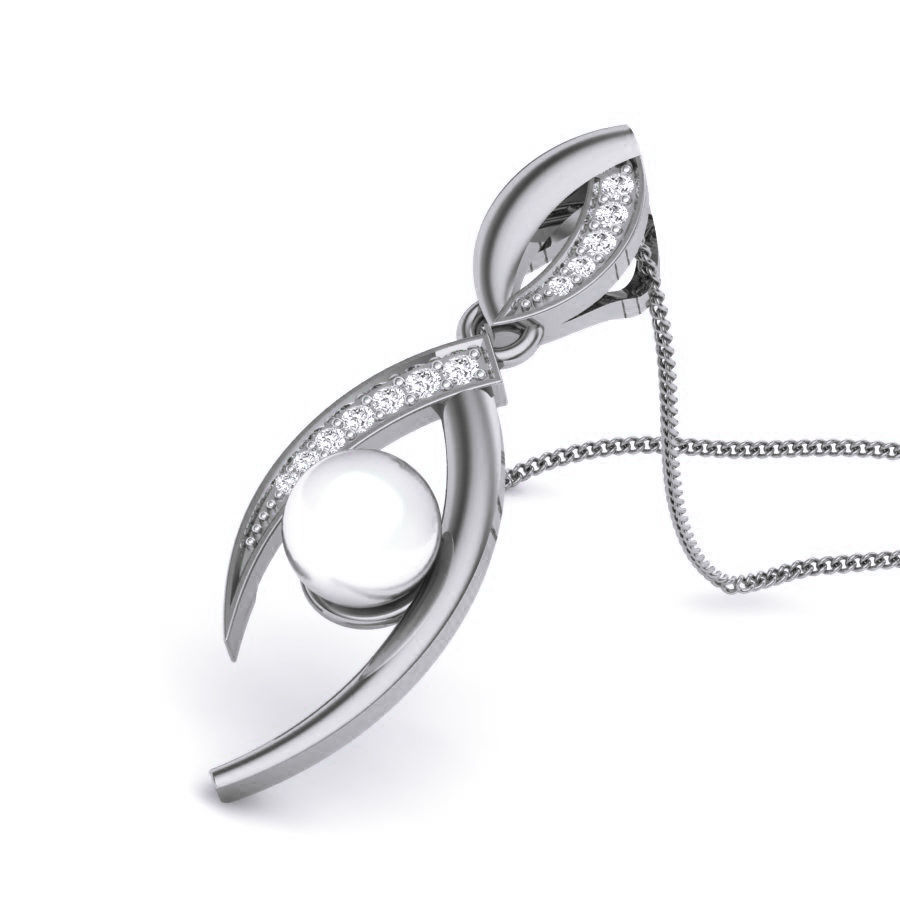 Diamond Pearl Pendant renders 3dm details 3D print model_2