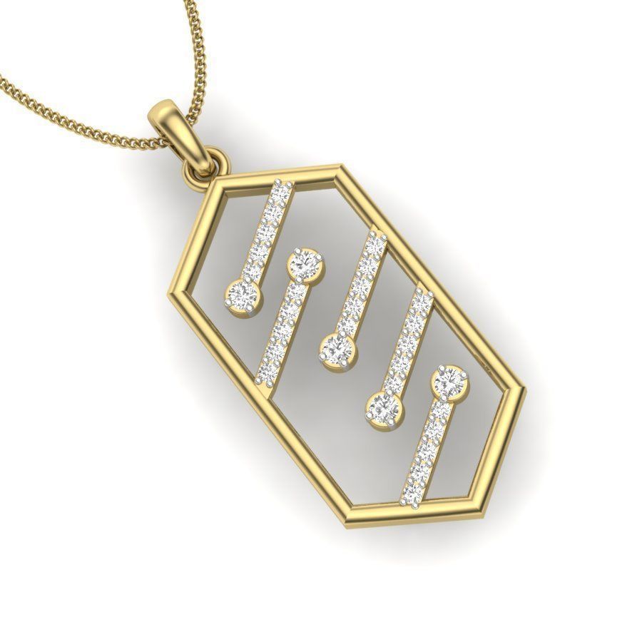 Diamond Pendant renders 3dm details 3D print model_10