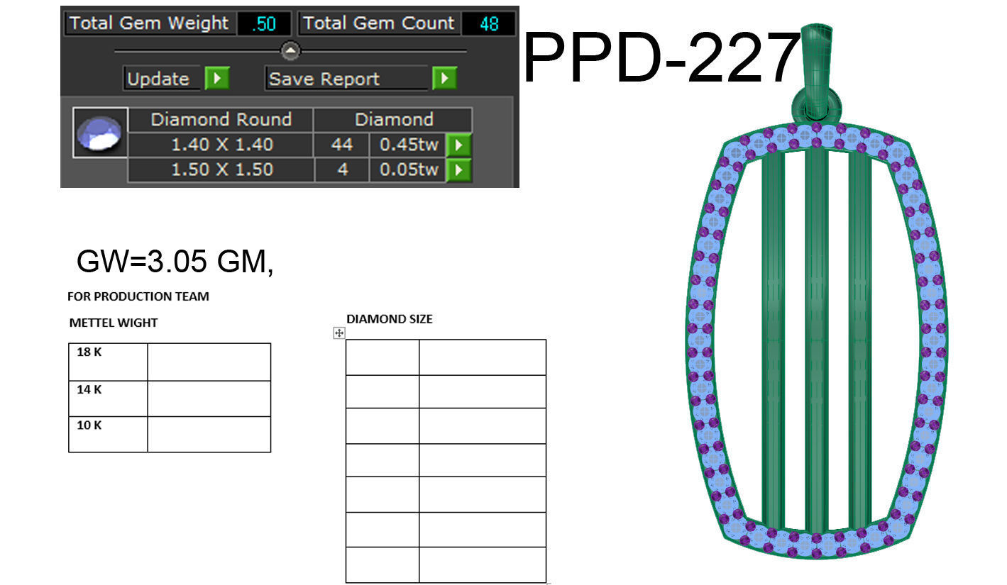 Diamond Pendant renders 3dm details 3D print model_16