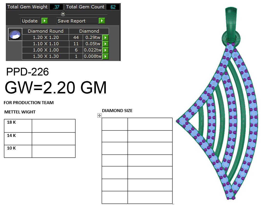 Diamond Pendant renders 3dm details 3D print model_16