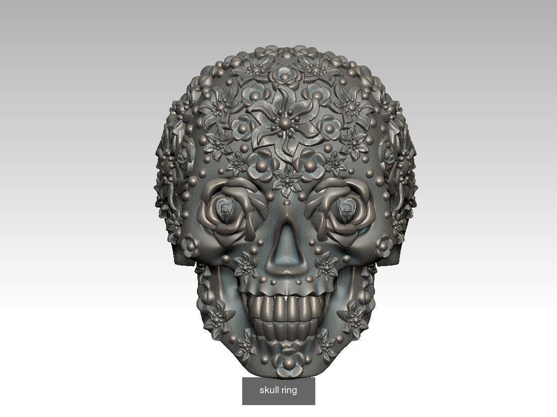 skull rings 3D Model Collection_2