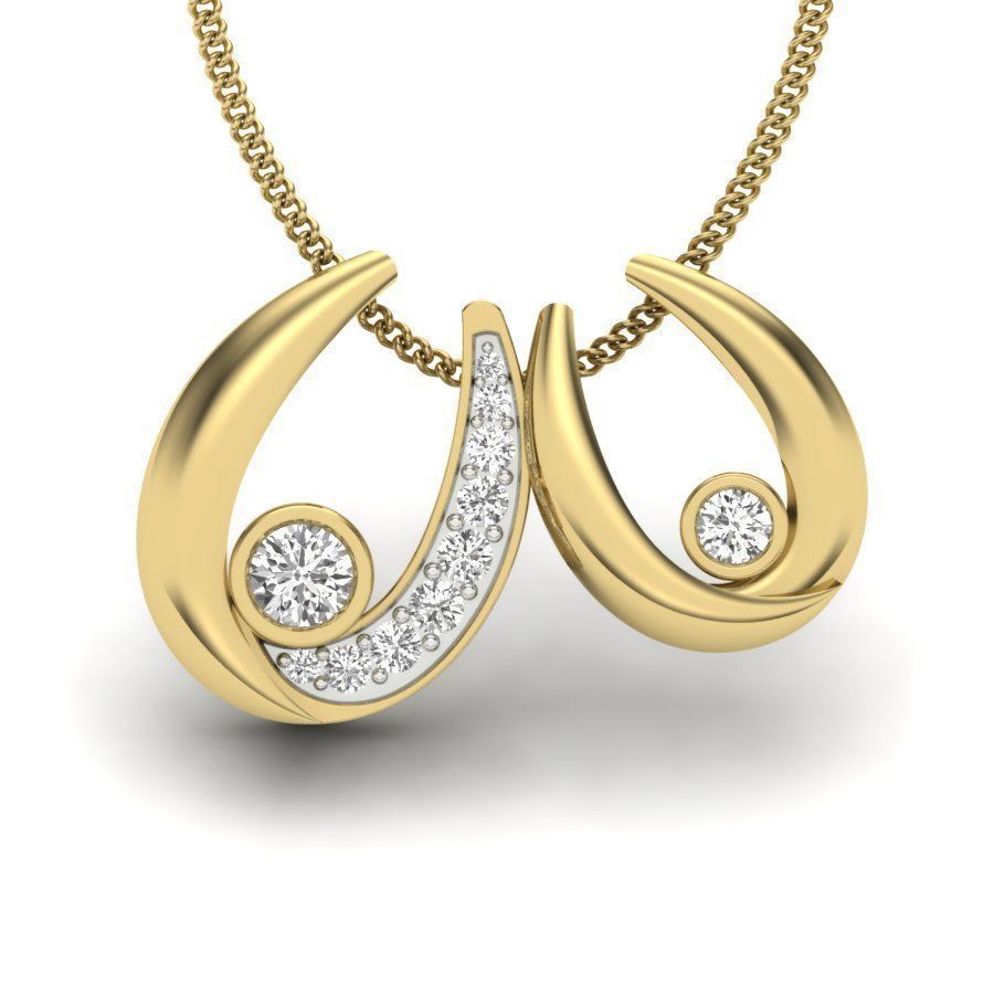 Diamond Pendant renders 3dm details 3D print model_4