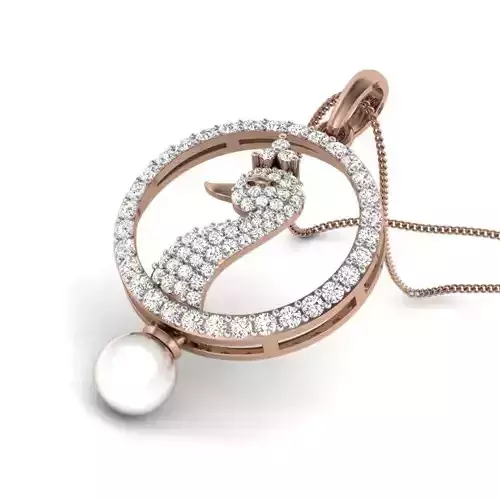 Diamond Peacock Pendant renders 3dm details