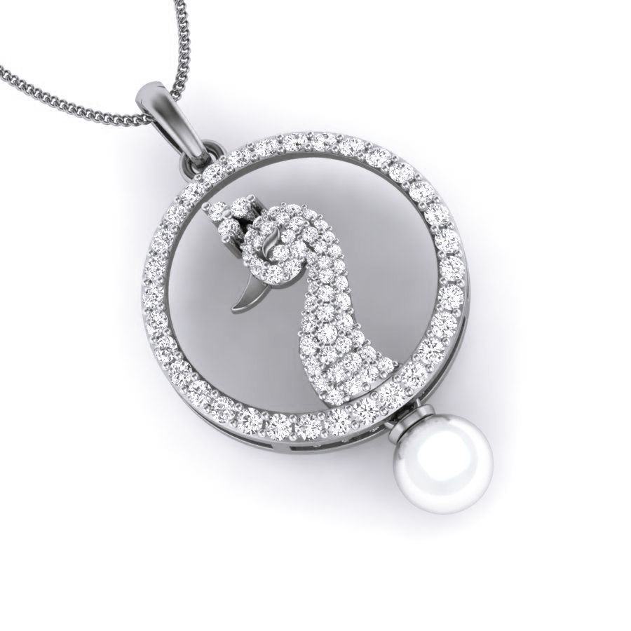 Diamond Peacock Pendant renders 3dm details 3D print model_11