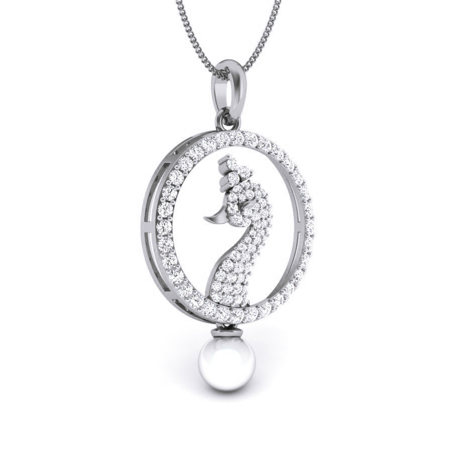 Diamond Peacock Pendant renders 3dm details 3D print model_8