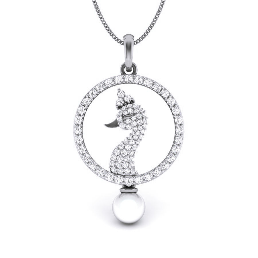 Diamond Peacock Pendant renders 3dm details 3D print model_5