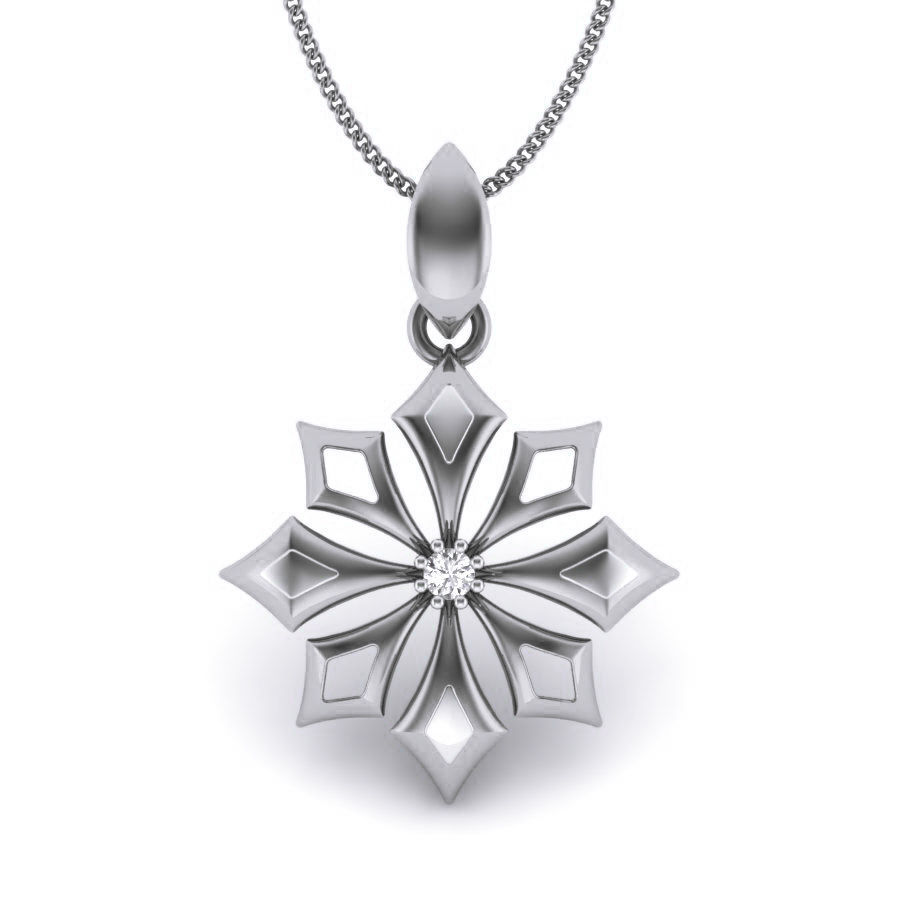 Diamond Flower Pendant renders 3dm details 3D print model_14