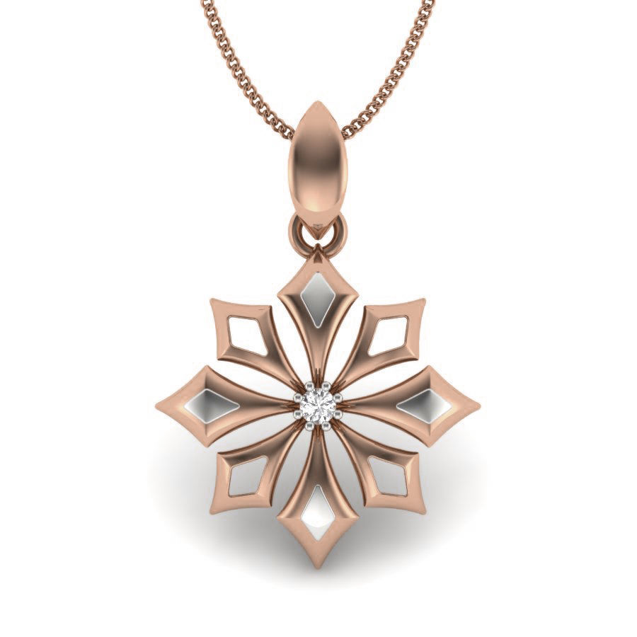 Diamond Flower Pendant renders 3dm details 3D print model_15