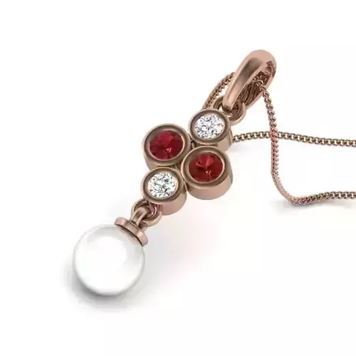 Diamond Pearl Pendant renders 3dm details