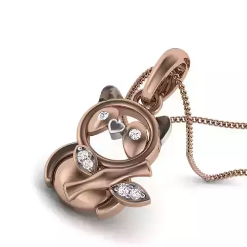 Diamond Panda Pendant renders 3dm details