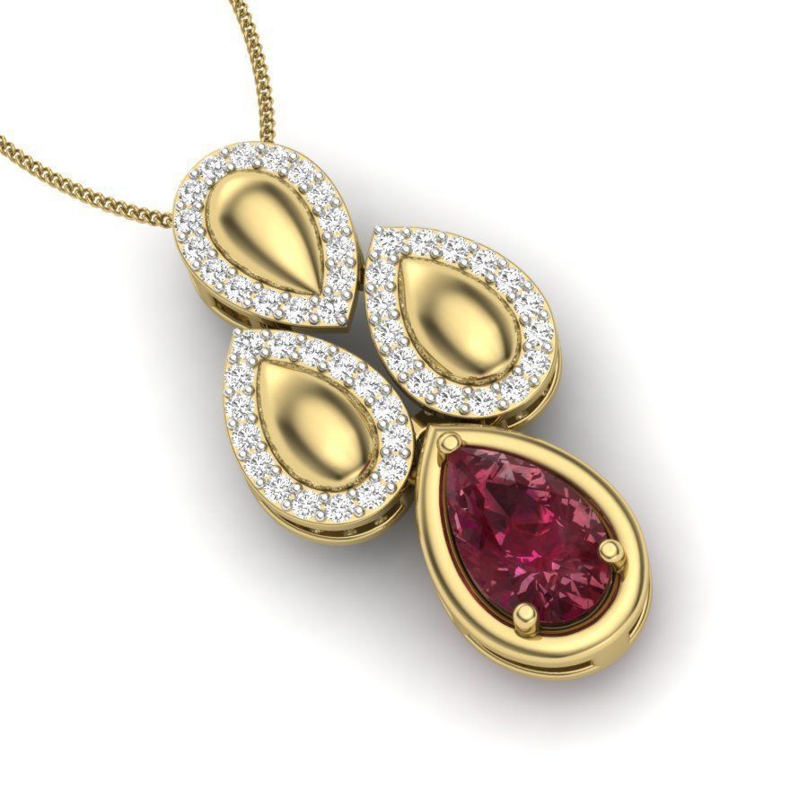 Diamond Pendant renders 3dm details 3D print model_13