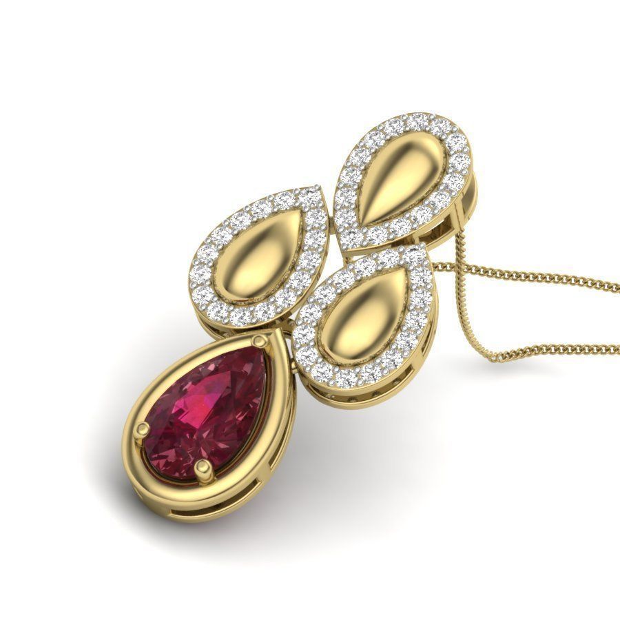 Diamond Pendant renders 3dm details 3D print model_1