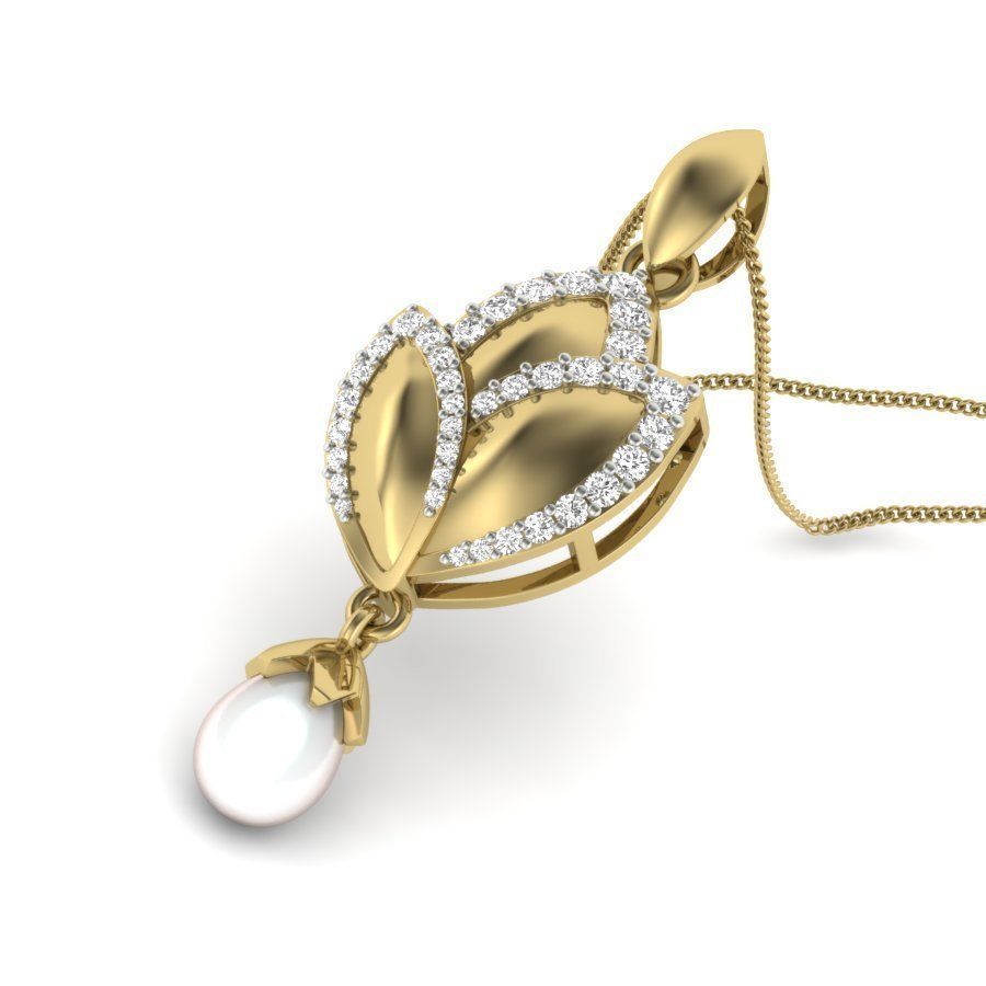 Diamond Pearl Pendant renders 3dm details 3D print model_1
