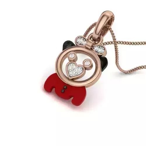 Teddy Diamond Pendant renders 3dm details