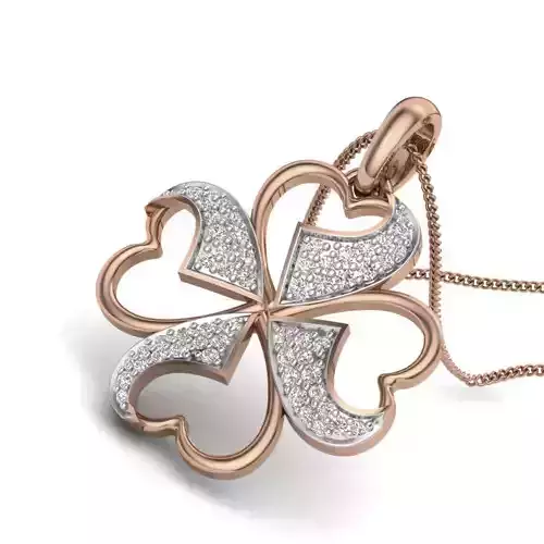 Diamond Heart Love Valentine Pendant renders 3dm details 3D print model