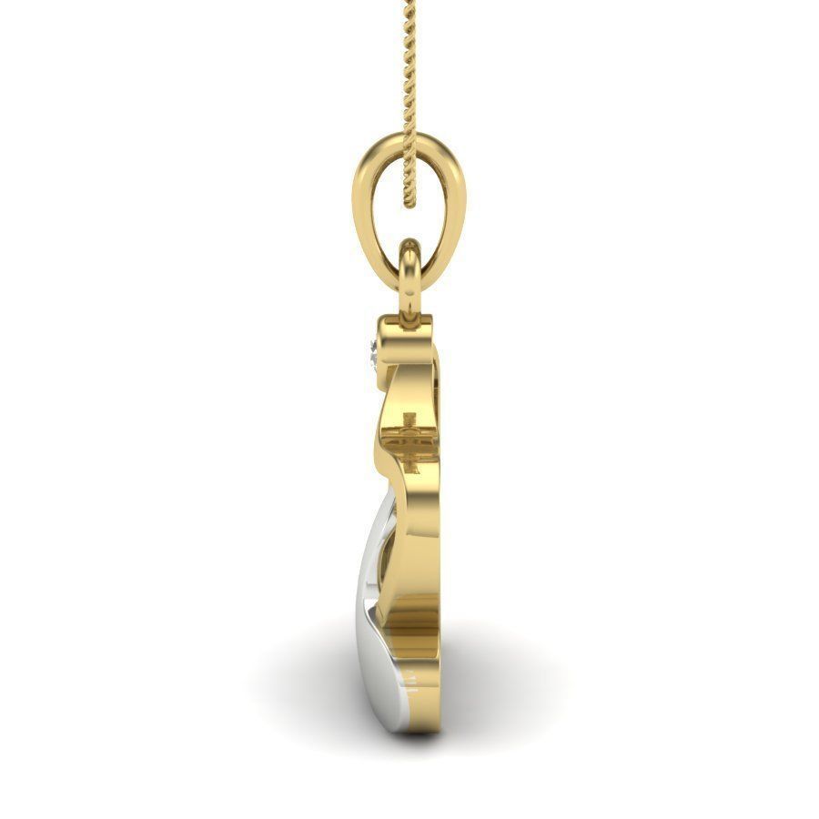 Diamond Heart Love Valentine Pendant renders 3dm details 3D print model_8