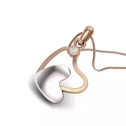 Diamond Heart Love Valentine Pendant renders 3dm details 3D print model