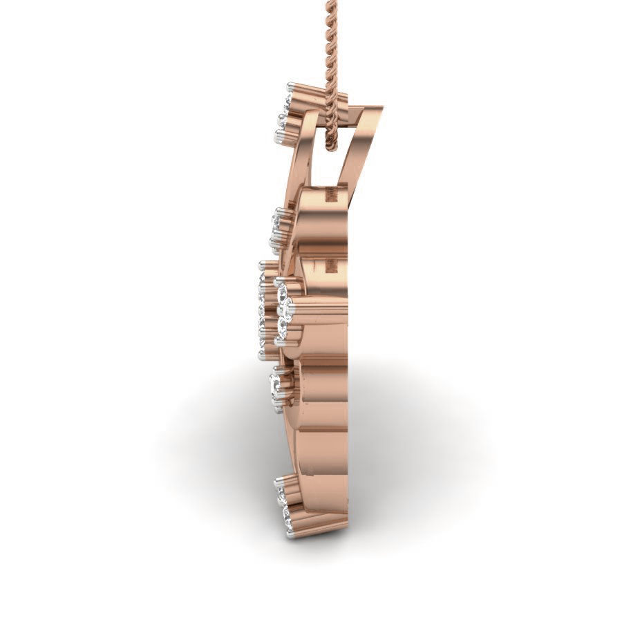 Flower Diamond Pendant renders 3dm details 3D print model_10