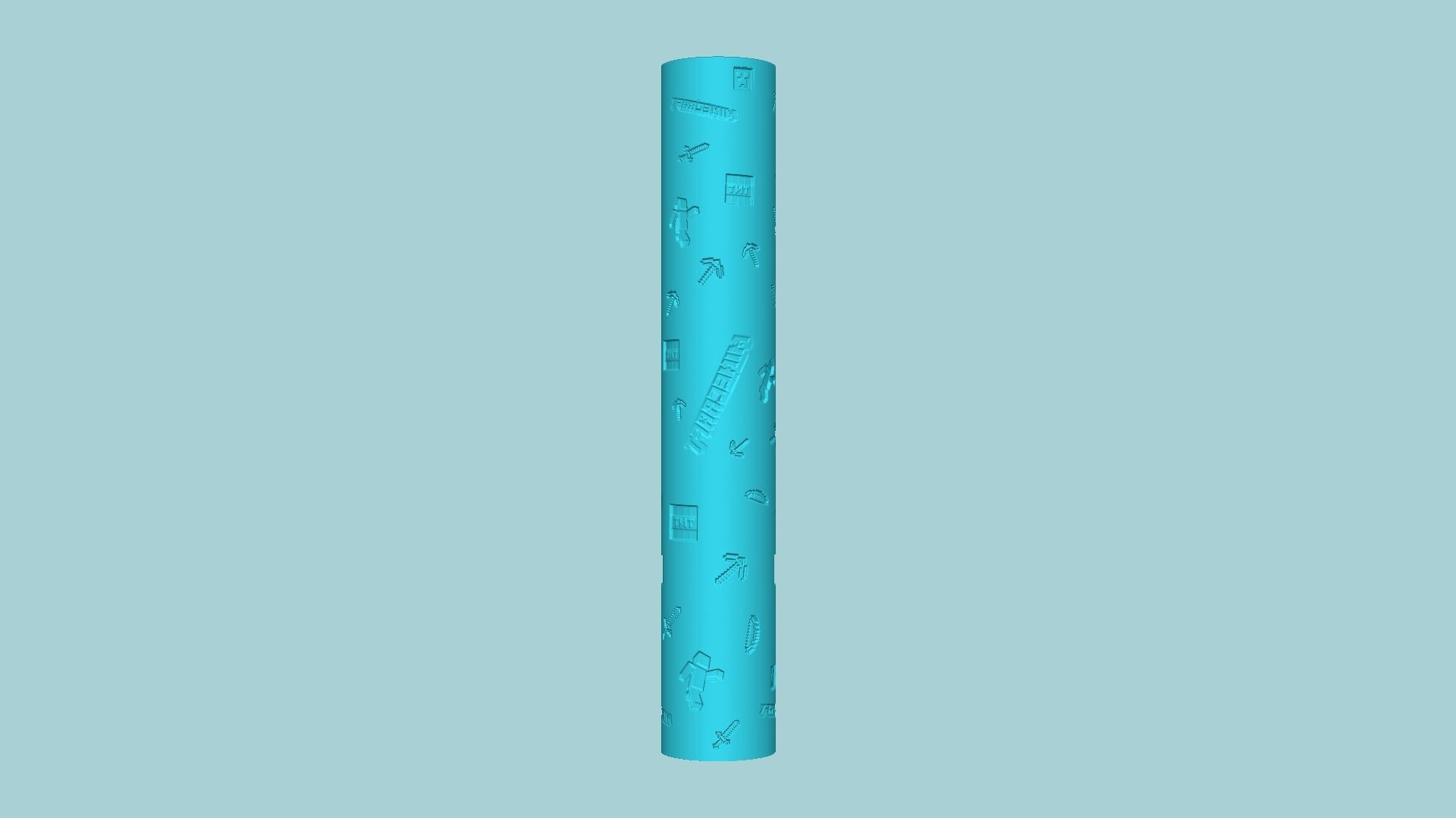 Texture Roll 68 Minecraft Negative - Fondant Decoration Maker 3D print model_1