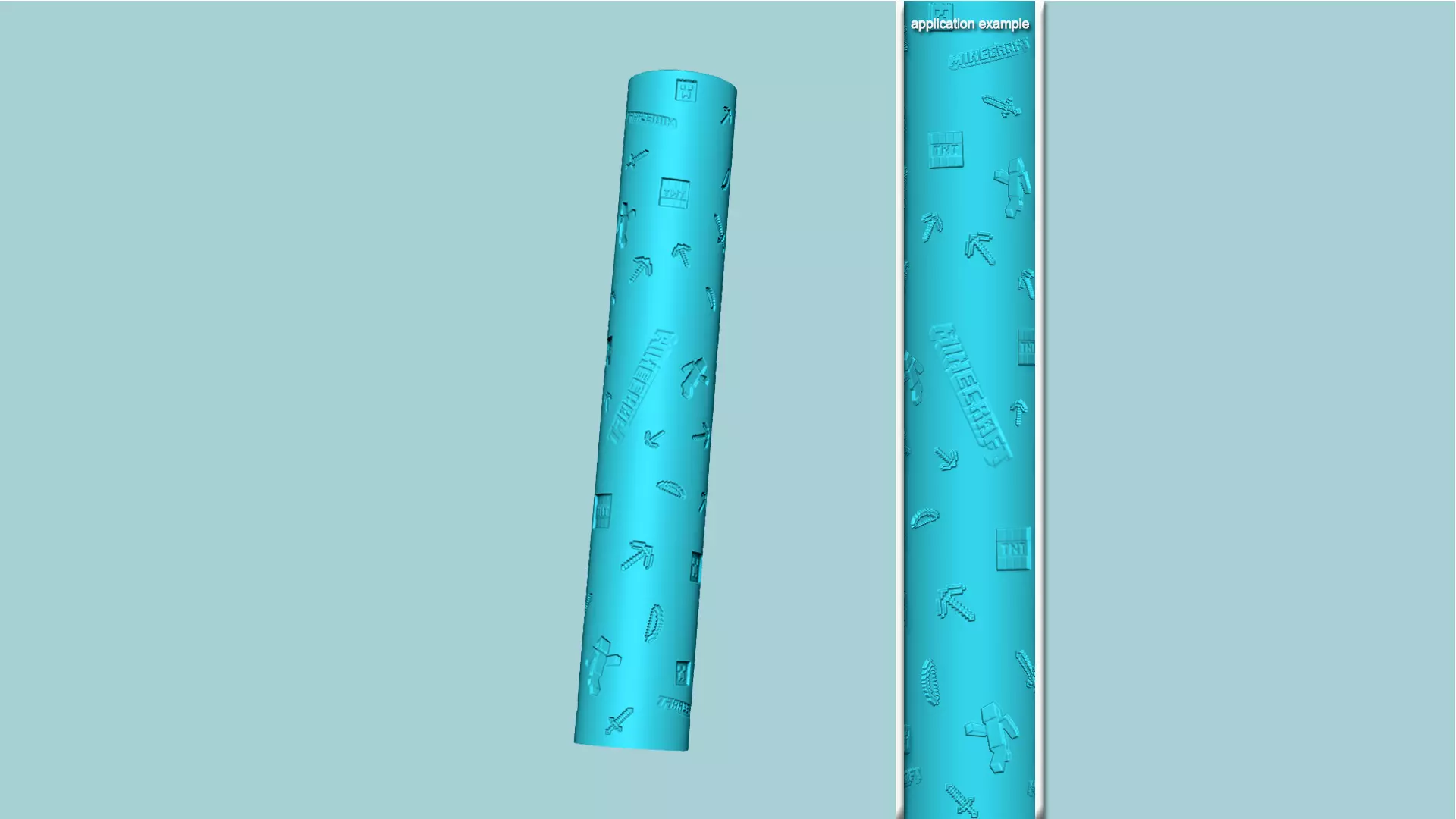 Texture Roll 68 Minecraft Negative - Fondant Decoration Maker 3D print model_0
