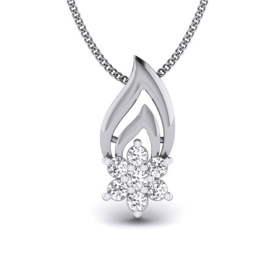 Diamond Pendant Leaf renders 3dm details 3D print model_14