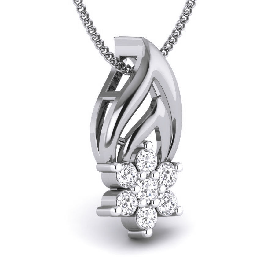 Diamond Pendant Leaf renders 3dm details 3D print model_3