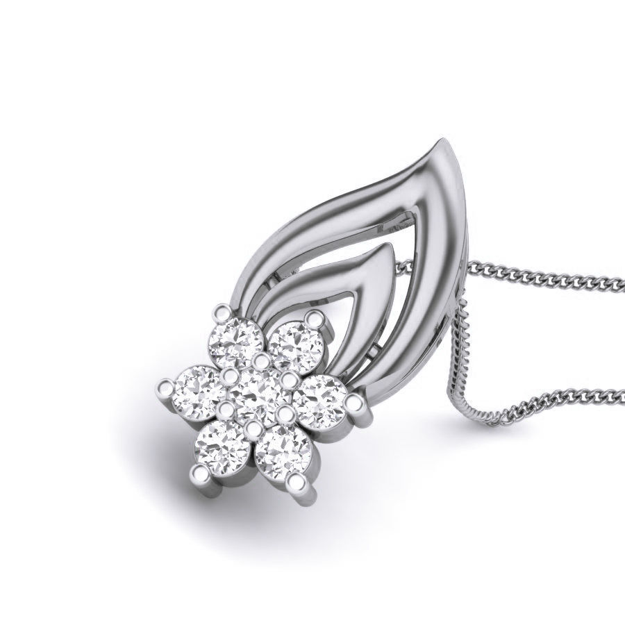 Diamond Pendant Leaf renders 3dm details 3D print model_12