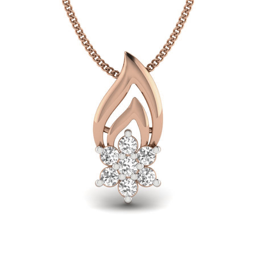 Diamond Pendant Leaf renders 3dm details 3D print model_15